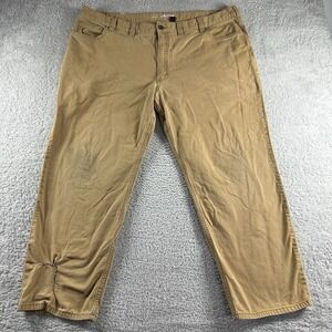 Carharrt Canvas Utility Pants Mens 46x30 (Fits 44x28) Relaxed Fit Brown Distress